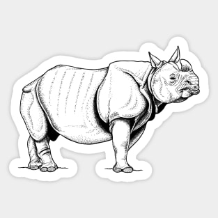 Indian rhino Sticker